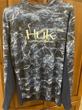 Huk Performance Fishing Long Sleeve Performance Shirt - Blue Marble